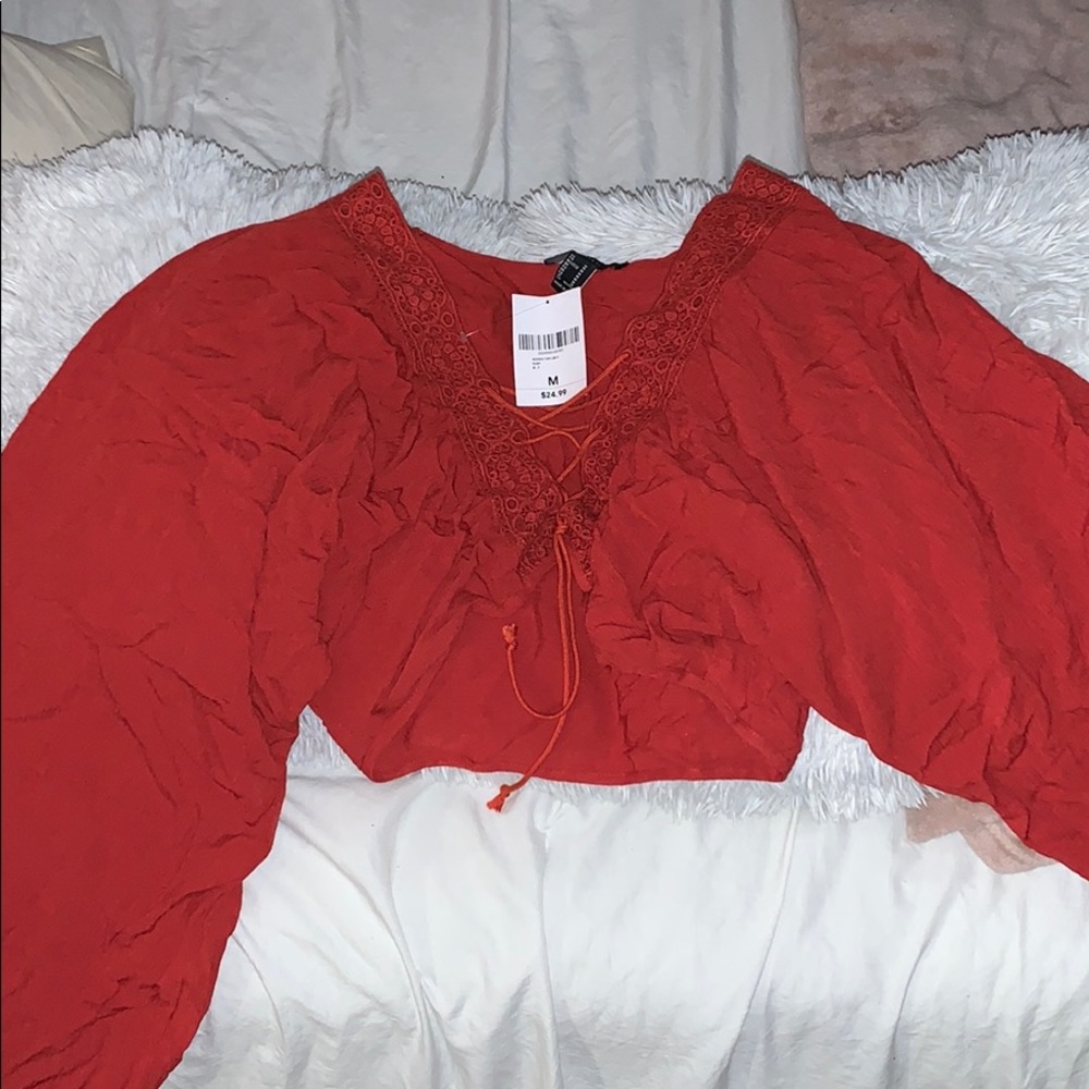 Vintage top, adjustable front and super comfy